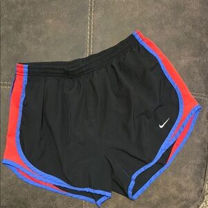 Nike Black,Red and Blue Dri Fit Athletic Running Shorts
